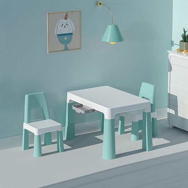 Многофункциональный комплект столик и два стульчика Poppet Моно Блу