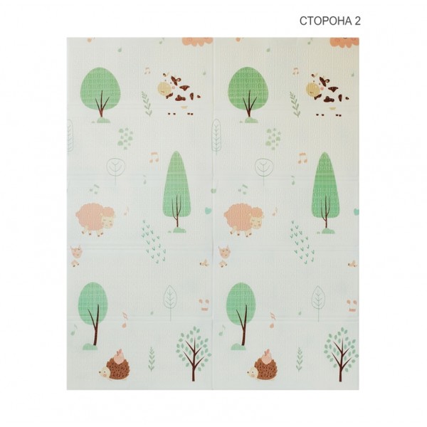  Двусторонний складной коврик Poppet - Тигренок в лесу и Молочная ферма