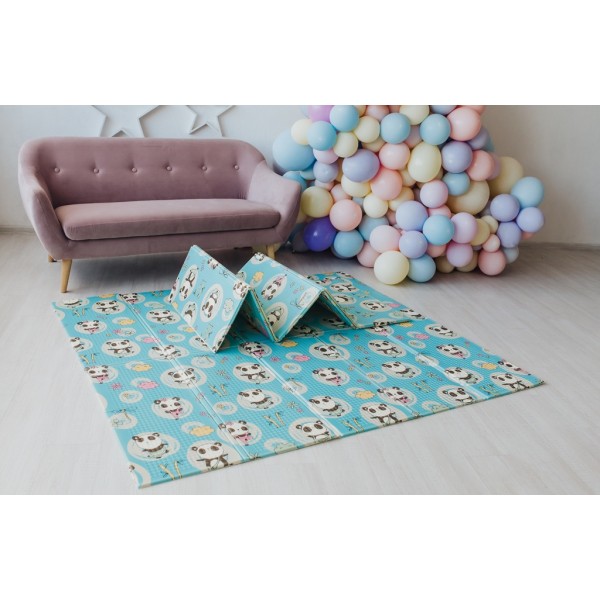  Двусторонний складной коврик "Приключения мишек и Танец панд"