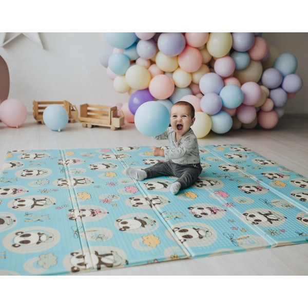  Двусторонний складной коврик "Приключения мишек и Танец панд"