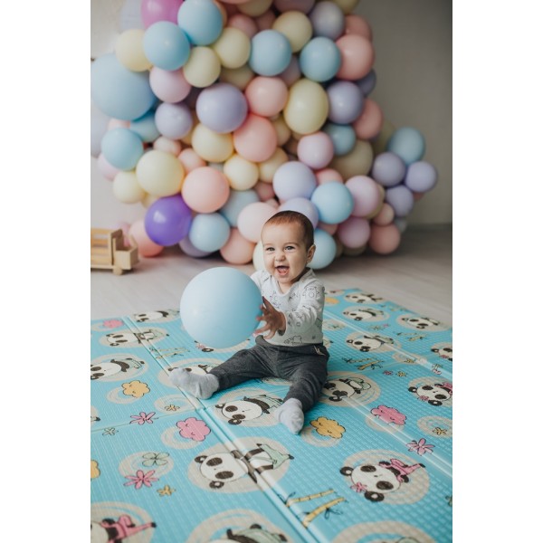  Двусторонний складной коврик "Приключения мишек и Танец панд"