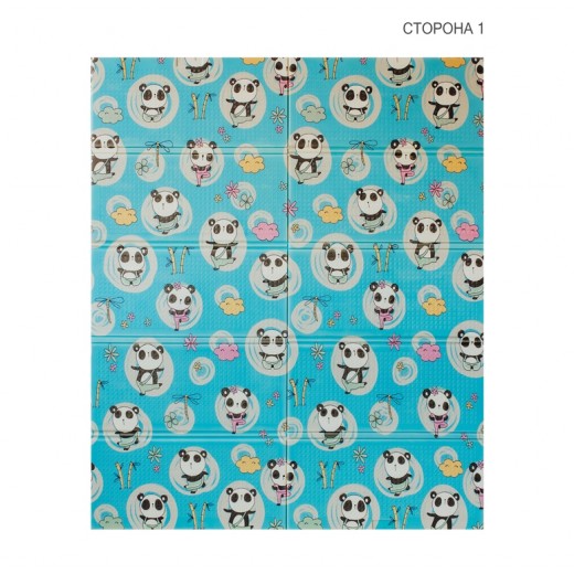 Двосторонній складний килимок "Пригоди ведмедиків та Танець панд"