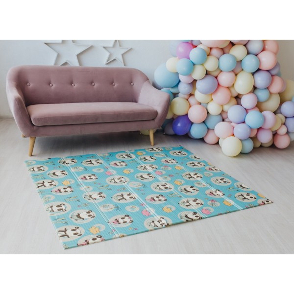  Двусторонний складной коврик "Приключения мишек и Танец панд"