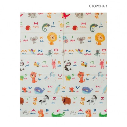 Двосторонній складний килимок Poppet Світ тварин та Графічний космос