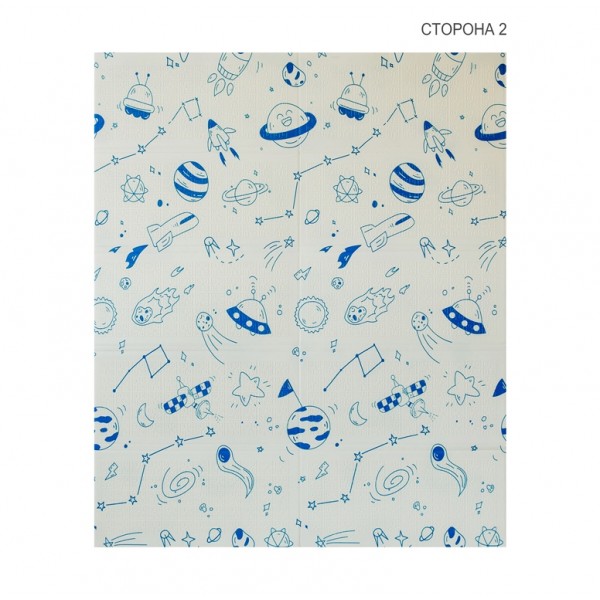 Двусторонний складной коврик Poppet Мир животных и Графический космос