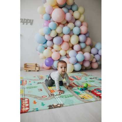  Двосторонній складаний килимок "Транспорт та Зоольотчики"