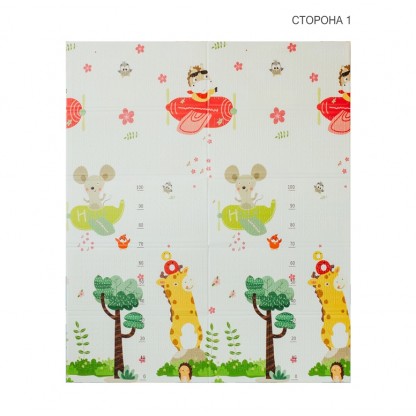  Двосторонній складаний килимок "Транспорт та Зоольотчики"