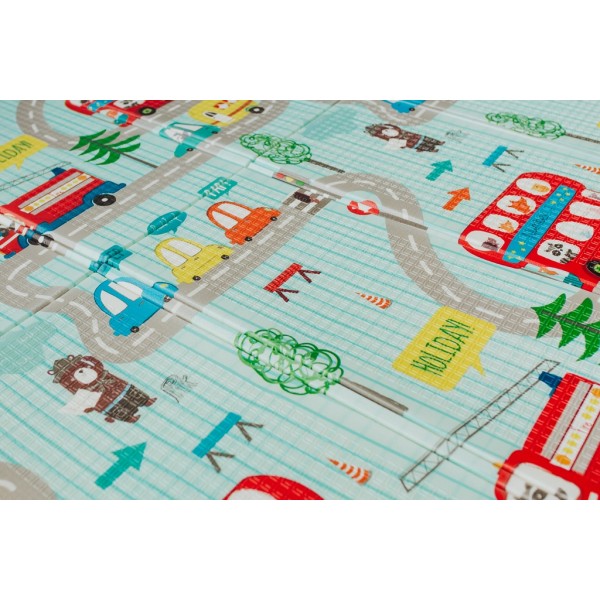  Двусторонний складной коврик "Транспорт и Зоолетчики"