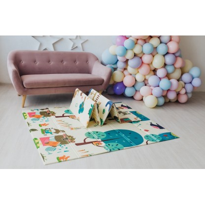  Двосторонній складаний килимок Весела жирафа та Загадковий ліс