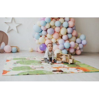  Двосторонній складаний килимок Весела жирафа та Загадковий ліс