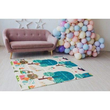  Двосторонній складаний килимок Весела жирафа та Загадковий ліс