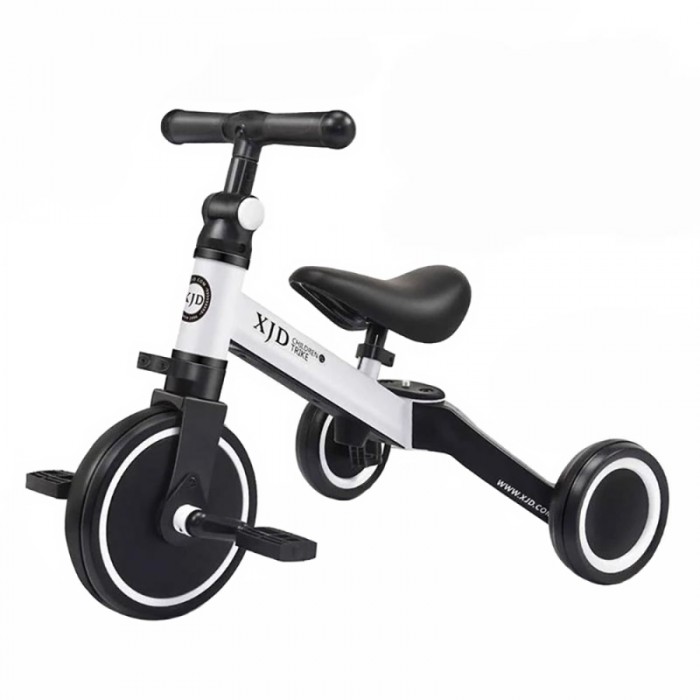 Дитячий триколісний біговел-трансформер Poppet  3 в 1, чорно-білий