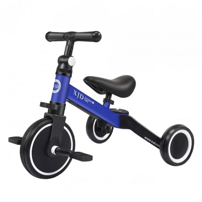 Дитячий триколісний біговел-трансформер Poppet 3 в 1, чорно-синій