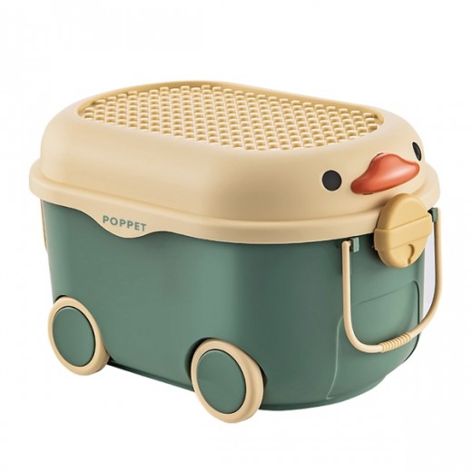 Ящик для зберігання іграшок "Каченя Грін", на колесах, великий