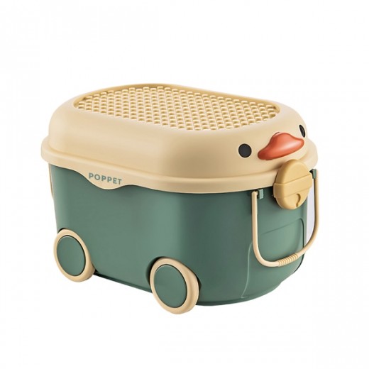 Ящик для зберігання іграшок "Каченя Грін", на колесах, середній