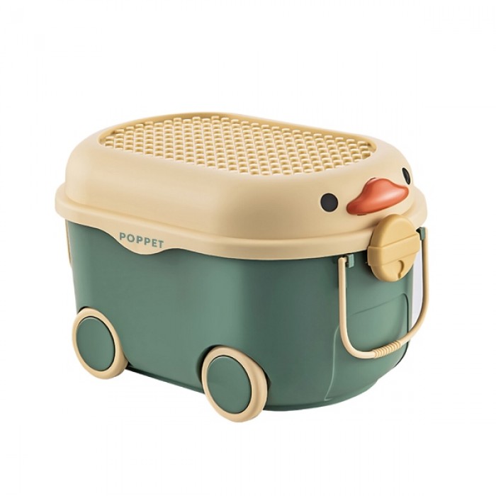 Ящик для зберігання іграшок "Каченя Грін", на колесах, середній