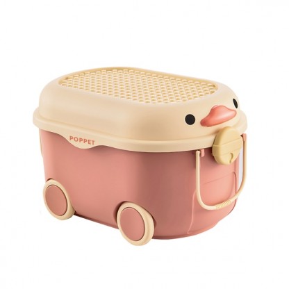 Ящик для хранения игрушек "Утенок Оранж", на колесах, средний