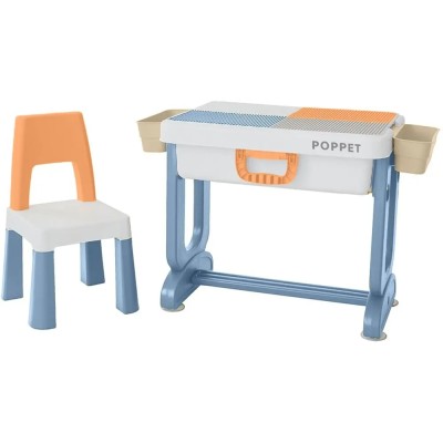 Дитячий багатофункціональний столик зі стільцем Poppet "Трансформер Нью-Джерсі 6 в 1" 