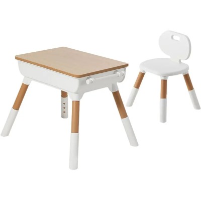 Дитячий багатофункціональний столик Poppet "Мультивуд 3в1" зі стільцем