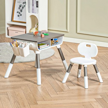 Купити дитячий багатофункціональний столик і стільчик Poppet Мультивуд Грін 3в1 в Україні. Регулювання висоти, натуральна деревина, зручне зберігання, навантаження до 100 кг. Для дітей 1–6 років.