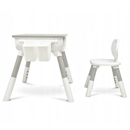 Купити дитячий багатофункціональний столик і стільчик Poppet Мультивуд Грін 3в1 в Україні. Регулювання висоти, натуральна деревина, зручне зберігання, навантаження до 100 кг. Для дітей 1–6 років.