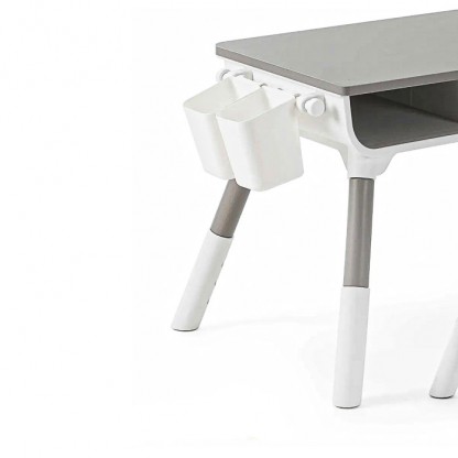 Купити дитячий багатофункціональний столик і стільчик Poppet Мультивуд Грін 3в1 в Україні. Регулювання висоти, натуральна деревина, зручне зберігання, навантаження до 100 кг. Для дітей 1–6 років.