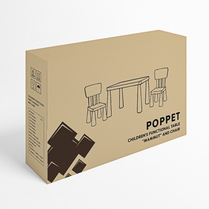 Купити дитячий столик і два стільці POPPET Маммут Уайт Бейбі Блу в Україні. Регулювання висоти, висувний пенал, навантаження до 100 кг. Для дому та вулиці. Для дітей 1–6 років.