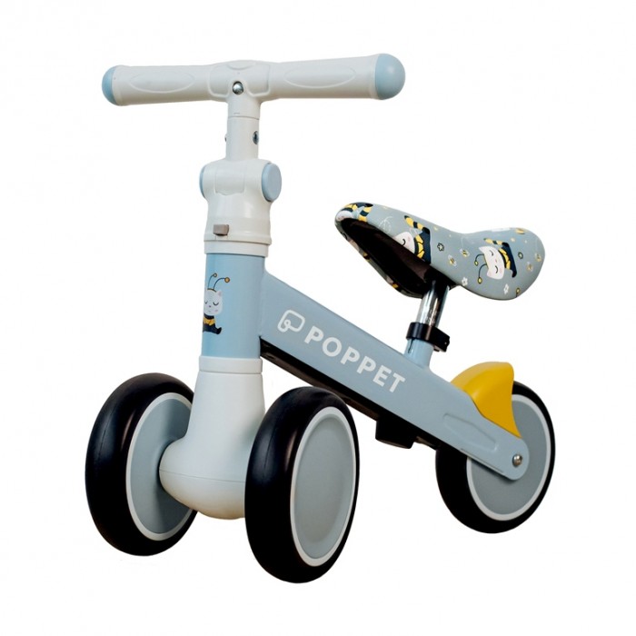 Дитячий триколісний біговел Poppet "Кіт Бджілка Хані", весняно-блакитний