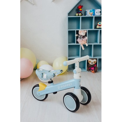 Дитячий триколісний біговел Poppet "Кіт Бджілка Хані", весняно-блакитний