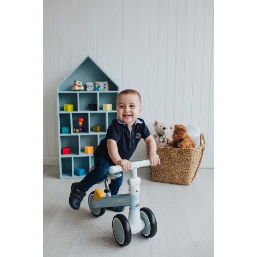 Дитячий триколісний біговел Poppet "Кіт Бджілка Хані", весняно-блакитний