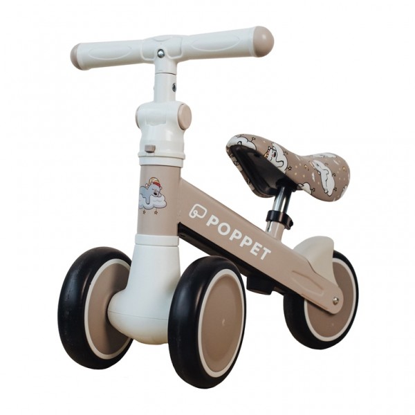 Детский трёхколёсный беговел Poppet «Мишка Лаки Дрим», матово-бежевый