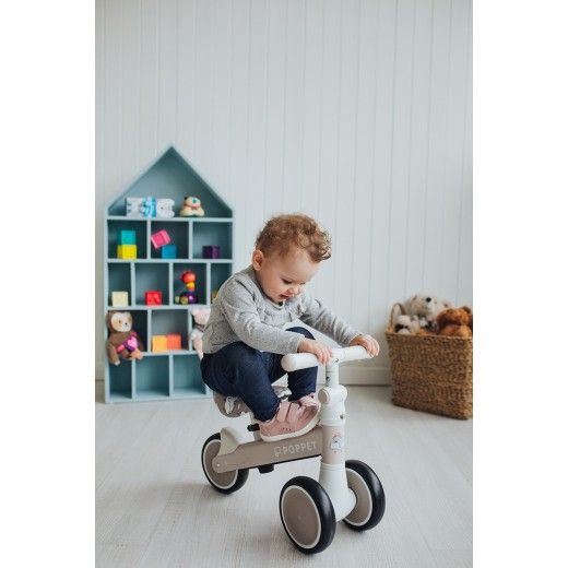 Детский трёхколёсный беговел Poppet «Мишка Лаки Дрим», матово-бежевый