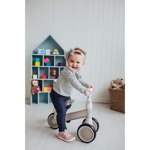 Детский трёхколёсный беговел Poppet «Мишка Лаки Дрим», матово-бежевый