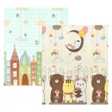 Двосторонній розвиваючий термокилимок POPPET "Сплячі діти і Чарівне місто" Двосторонній розвиваючий термокилимок POPPET "Сплячі діти і Чарівне місто"