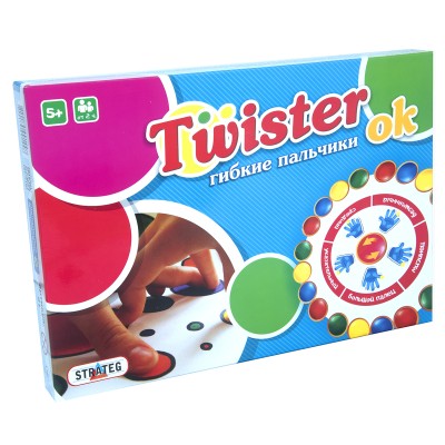 Розважальна гра твістер Strateg Twister Ok гнучкі пальчики рос. (91)