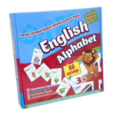 Навчальні пазли Strateg English alphabet 96 карт (539)