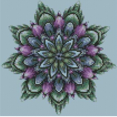 Алмазна мозаїка Strateg ПРЕМІУМ Квітковий візерунок розміром 30х30 см CA-0063