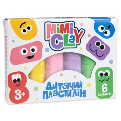 Набір для творчості Mimi clay 6 кольорів Strateg укр. (30423)