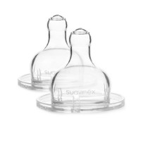 Набор силиконовых сосок Suavinex для густой пищи, с 4 месяцев (2 шт)