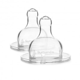 Набор силиконовых сосок Suavinex для густой пищи, с 4 месяцев (2 шт)