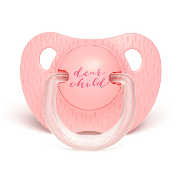 Пустышка силконовая анатомическая Suavinex, 6-18 месяцев, Смысл жизни розовая