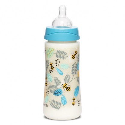 Пляшечка Suavinex Крилаті історії, 360 мл, швидкий потік, блакитна