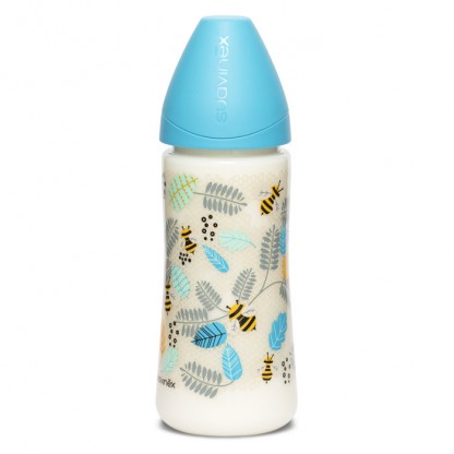 Пляшечка Suavinex Крилаті історії, 360 мл, швидкий потік, блакитна