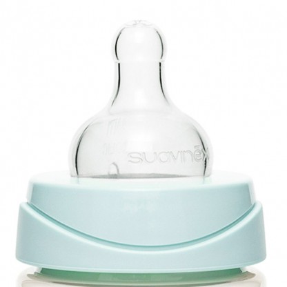 Пляшечка Suavinex Затишні історії, 360 мл, швидкий потік, бірюзова