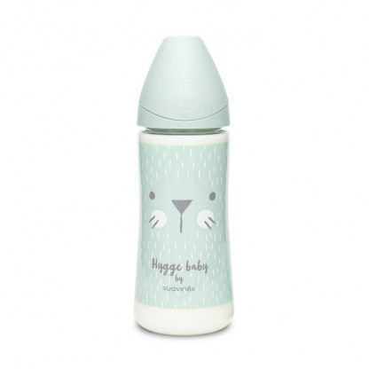 Пляшечка Suavinex Затишні історії, 360 мл, швидкий потік, бірюзова