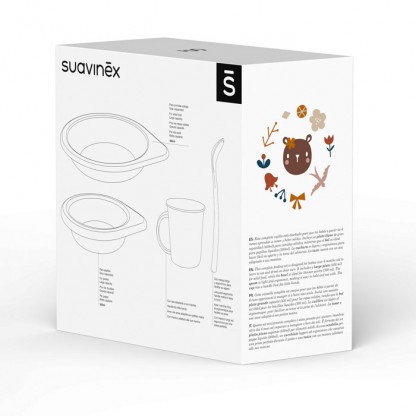 Набор посуды для кормления Suavinex Лесные истории, розовый