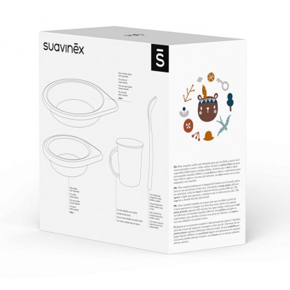 Набор посуды для кормления Suavinex Лесные истории, голубой