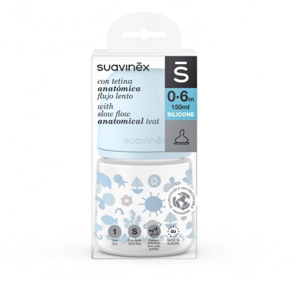 Пляшечка Suavinex 150 мл з анатомічною соскою
