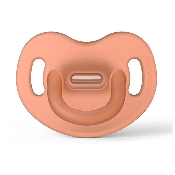 Пустышка силиконовая анатомическая Suavinex, 0–6 мес, оранжевая