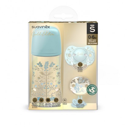 Набор Suavinex Gold Edition, голубой